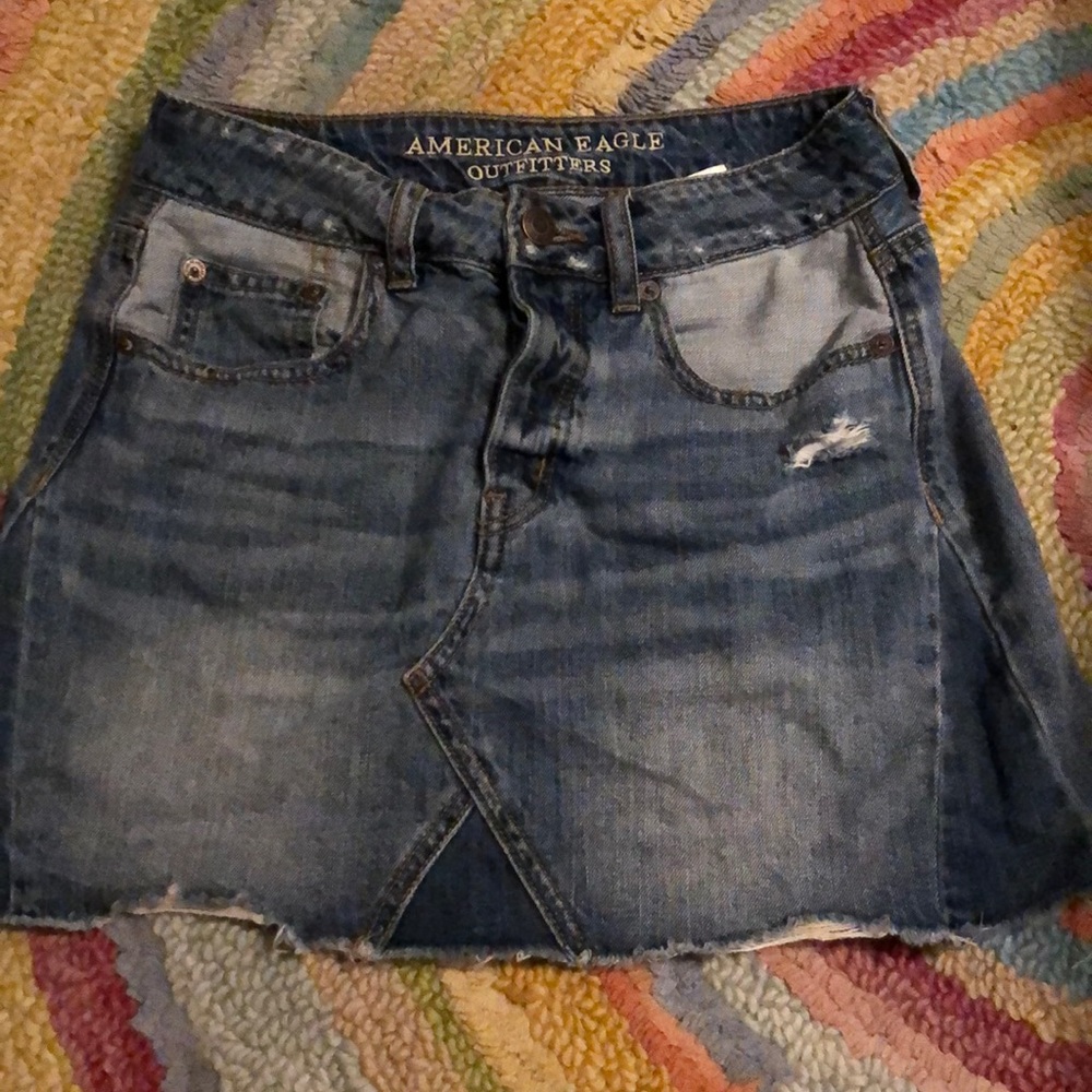 American eagle jean skirt